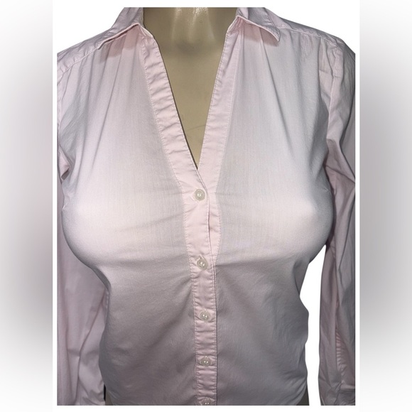 H&M Pink Fitted Button Down Shirt - Picture 5 of 7